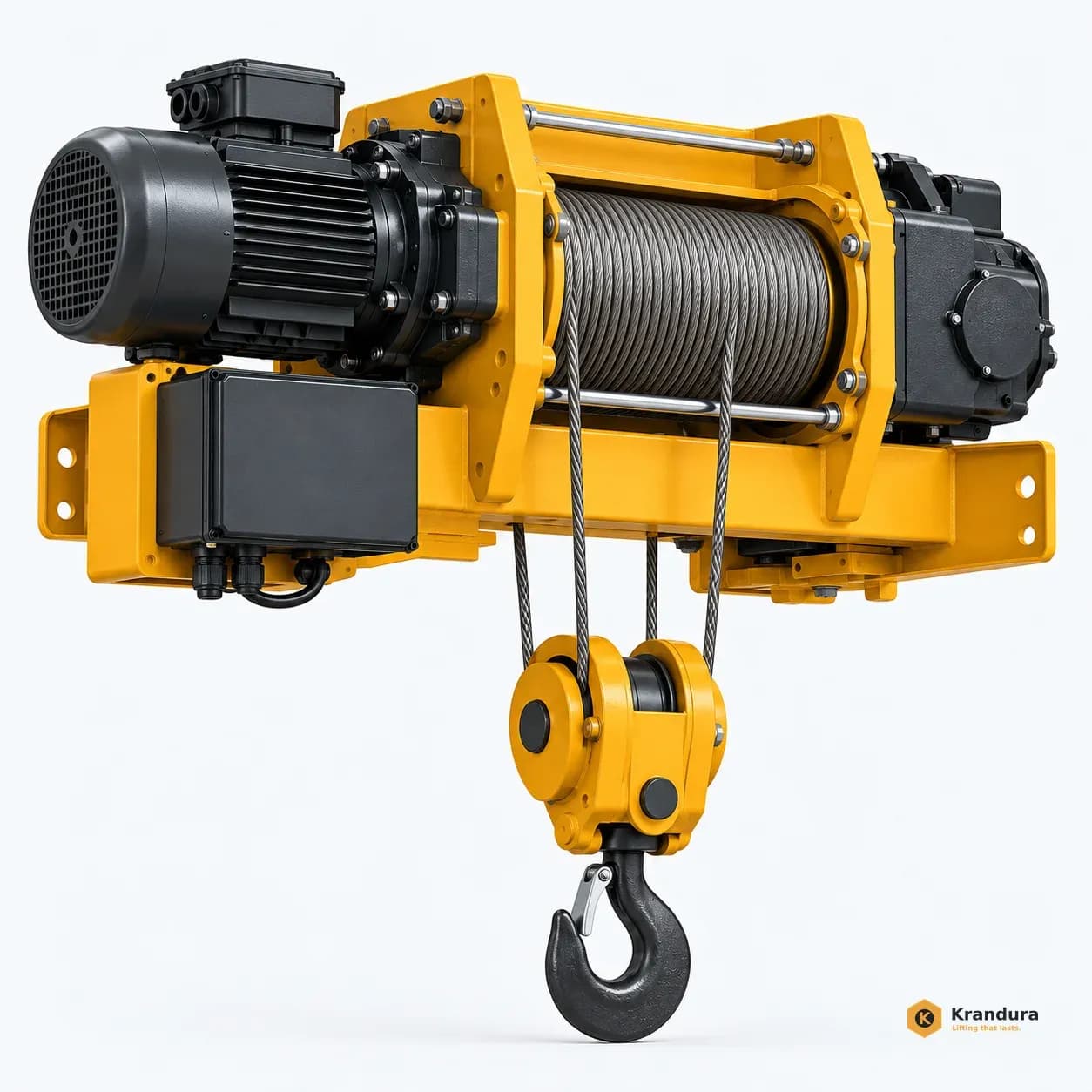 AI illustration of 3t Electric Wire Rope Hoist: angle