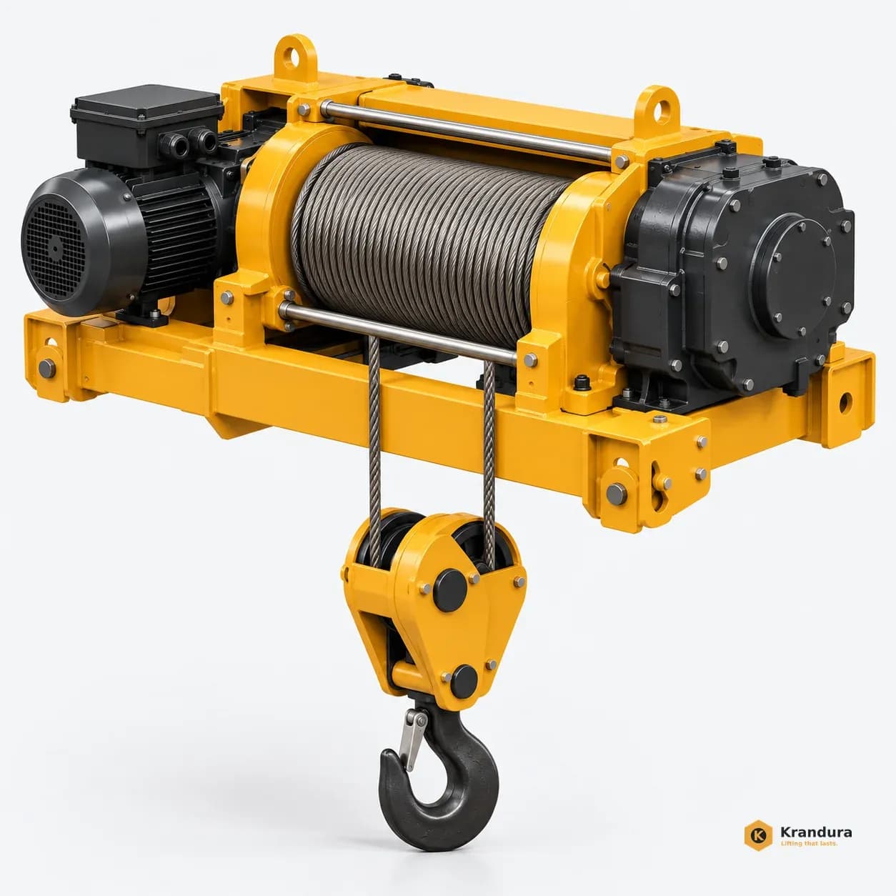 AI illustration of 5t Electric Wire Rope Hoist: angle
