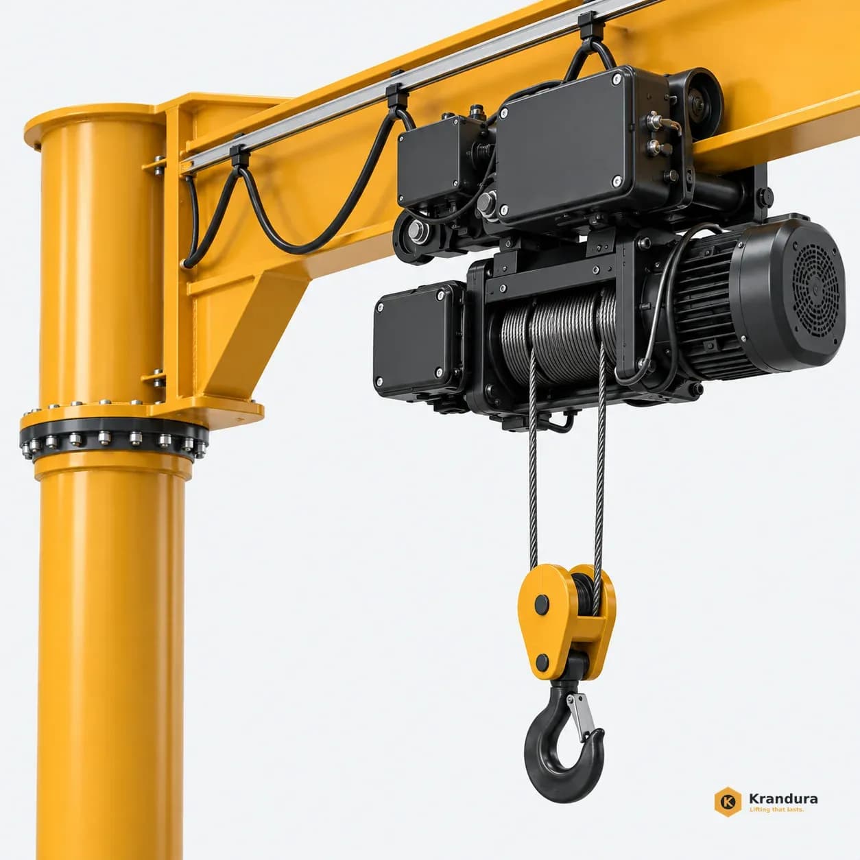 AI illustration of 3t Pillar Jib Crane: hook