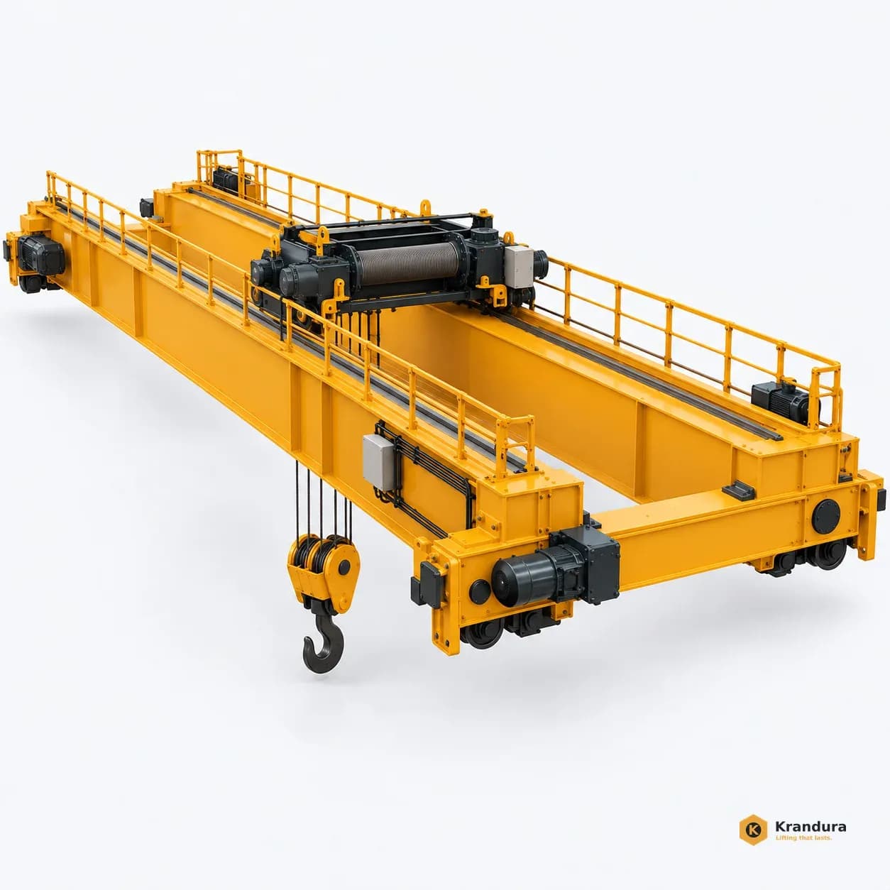 AI illustration of 30t Double Girder Overhead Crane: angle